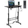 SIDUCAL Standing Desk Height Adjustable with Tiltable Tabletop, Rolling Laptop