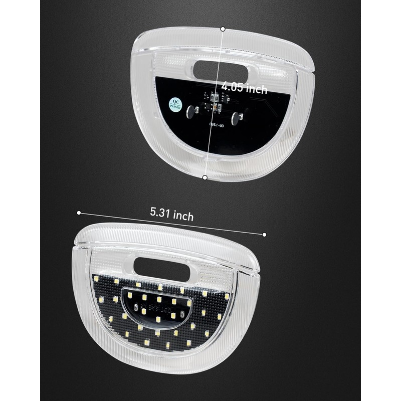 HERCOO Dome Light Lens Cover Interior Lights Roof Map Lamp