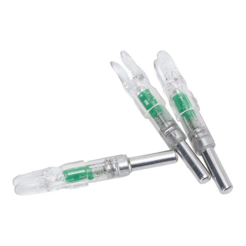 3PCS Archery Lighted Nocks Plastic Automatic with Switch 6.2mm Inner