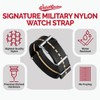 [WatchGecko] ウォッチゲコ スイスクオリティー・ミリタリーナイロン時計バンド －スタイリッシュ － 耐久性 ブラック＆ベージュ - 19mm