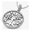 Collar Árbol Familiar + Kit Para Regalo Plateado