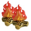 BOXOB 2pcs Inflatable Fake Campfire, Fake Fire Pit Decoration Artificial