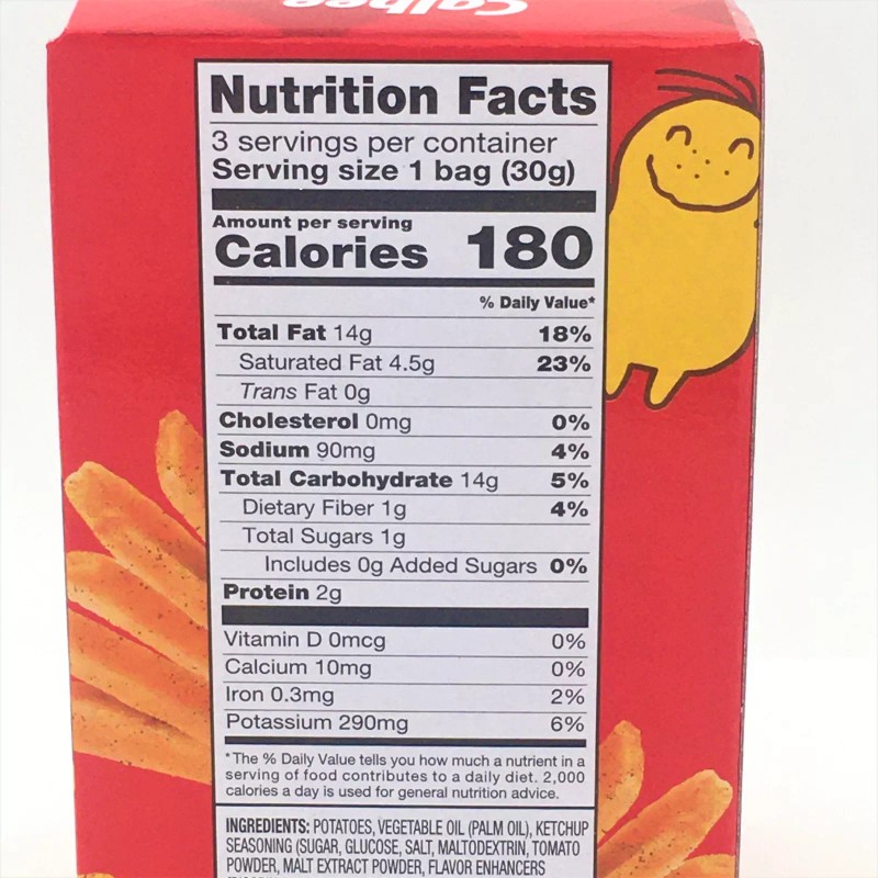 Calbee Jagabee Ketchup Fry Cut Potato Crisps 3.18oz/ 90g