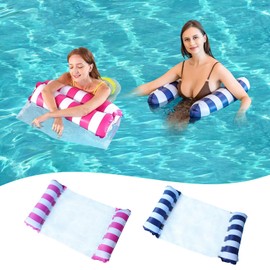 2 Pack Premium Inflatable Pool Float Hammock - Versatile Float for Pool, Beach, Lake - Durable and Comfortable Water Lounger