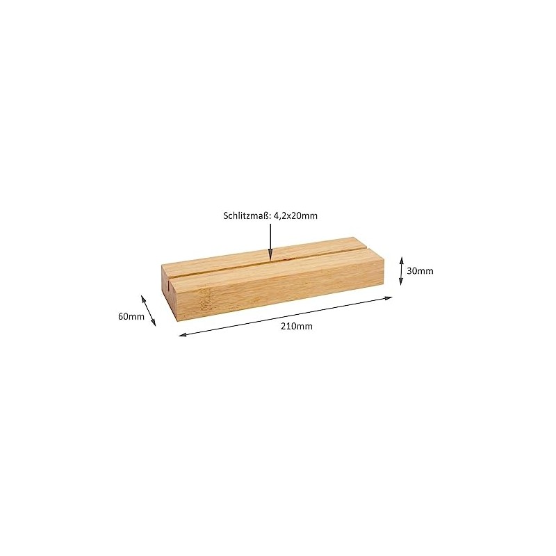 Place Card Holder 210 mm Bamboo Light / Table Stand