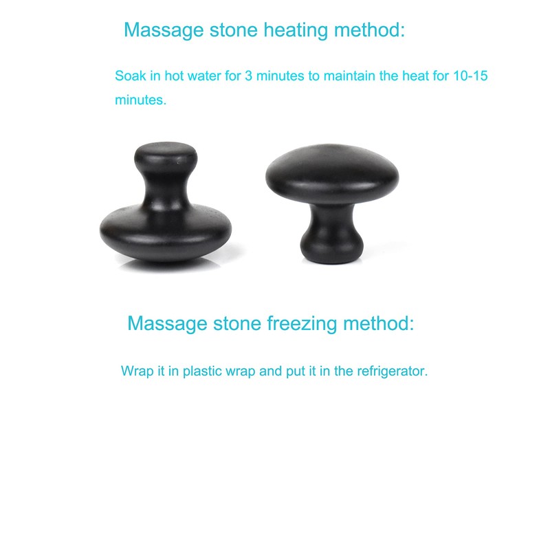 Windfulogo 2 Pcs Mushroom Shaped Massage Stones Natural Bian Stone