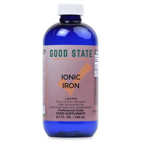 Good State Liquid Ionic Iron (48 servings at 10 mg elemental, plus 2 mg fulvic acid - 8 fl oz)