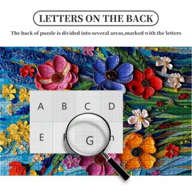 1000 Pieces 3D Floral Jigsaw Puzzle for Adults - Vibrant Botanical Art Challenge, Stress Relief Game & Family Night Activity (27.56x19.69 Inches)