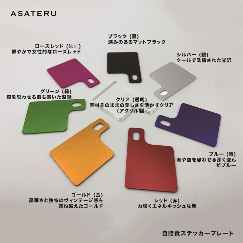 Asateru AP15T Universal Acrylic Liability Sticker Plate for Motorcycle (5mm