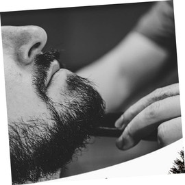 BIUDECO Beard Cleaning Brush Men's Bristle Hairdressing Tool Beard Comb Handle Portable