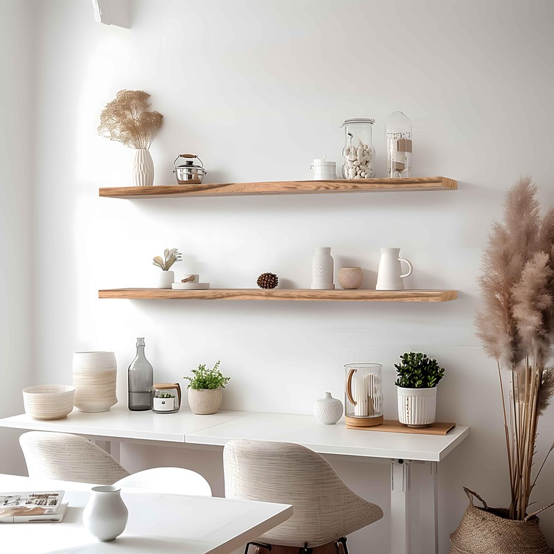 GXYAWPJ 48 Inch Floating Shelves for Wall Rustic Light Wood