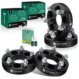 YHTAUTO 4PCS 5x100 to 5x114.3 Wheel Adapters 1 inch Fits Sebring, Camry, Corolla, Prius, Matrix, Cavalier, tC, xD, 5x100 to 5x4.5 5 Lug Spacers w/ 12x1.5 & 12.9 Grade Studs, 64.1mm Hub Bore