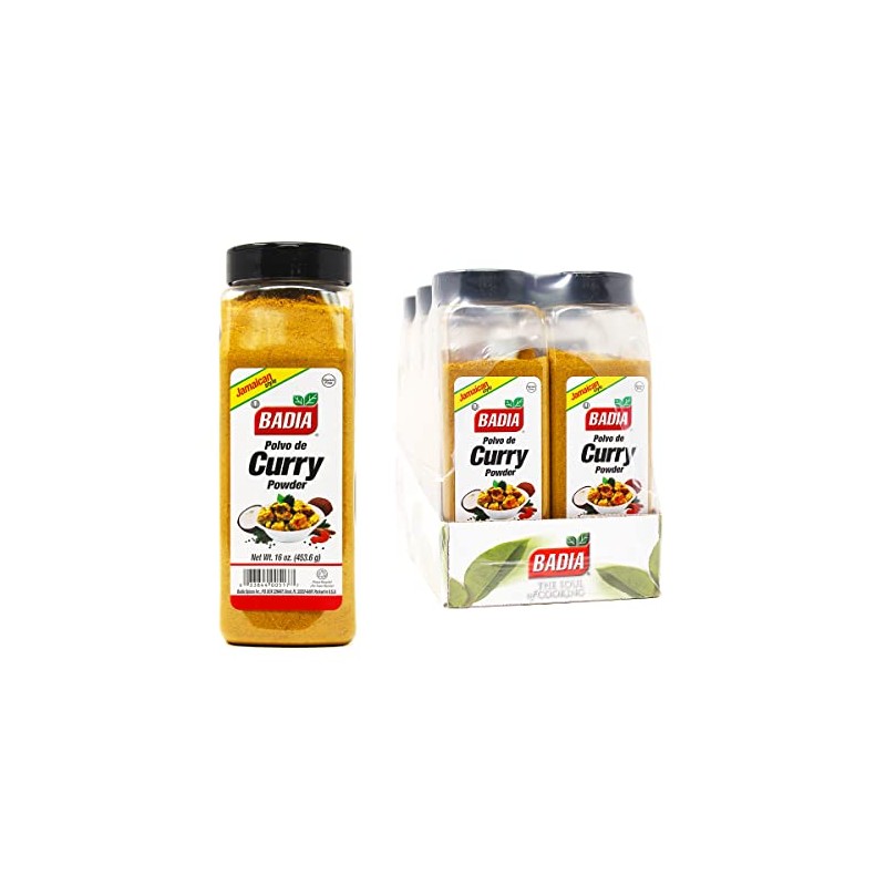 Badia Curry Powder, 16 Ounce (Pack of 6)