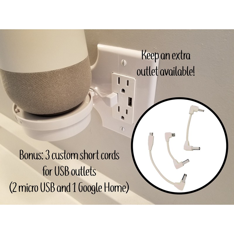 Mount Genie Smart Home Outlet Shelf: Hidden Cord Storage and
