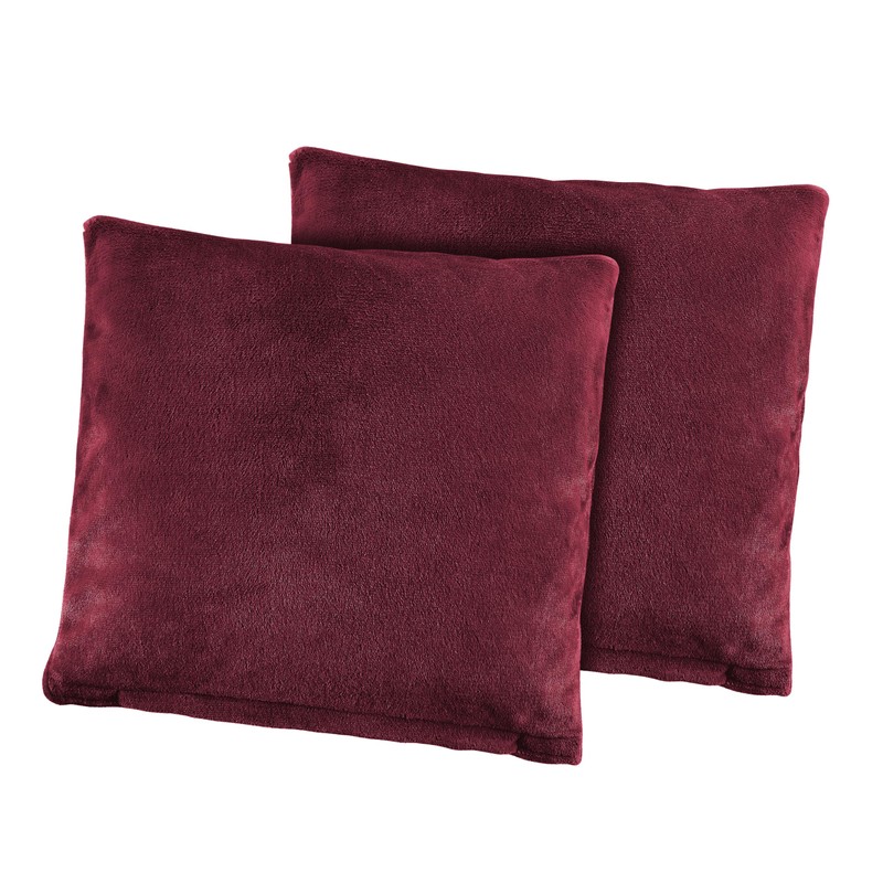 BaSaTex Plush Cushion Cover in Double Pack, Cashmere Touch Pillowcase,