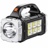 USB & Solar Rechargeable LED Flashlight with COB Side Light