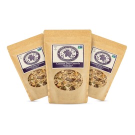 Maple Nut Kitchen Coconut Date Granola, 3 Pack – Gluten-Free, Vegan & Nut-Free Granola with Certified Oats, Pumpkin Seeds, Coconut Chips & Diced Dates – Low Sugar, Crunchy, Healthy Breakfast