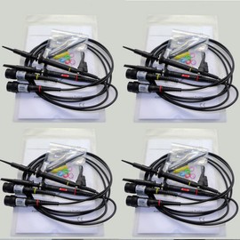 P2200 200MHz Oscilloscope Clip Probes Insulated BNC End Probe with Accessory Kit (4)