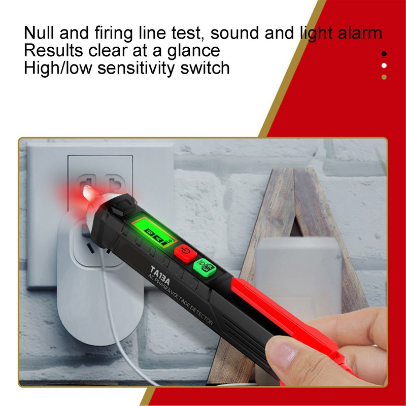Induction Electric Pen NonContact Tester Adjustable Sensitivity 3 Phase Wire