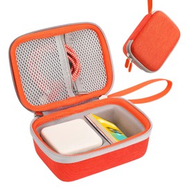 BLOOOK Travel Case- Compatible with Yoto Mini Player Accessories, Holder Bag for Yoto Headphones & Card Case (Orange-S)