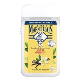 Le Petit Marseillais Crema doccia bio latte vaniglia 1 x 250 ml – cura extra delicata, 92% ingredienti naturali, pH neutro, formula vegana, confezione riciclabile con plastica riciclata