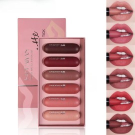Set De Pintalabios Mate Brillo De Labios Natural De Larga .z