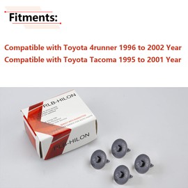 RLB-HILON 4PCS Interior Door Panel Trim Board Clips Compatible with Toyota 4runner 1996 to 2002 Year, for Toyota Tacoma 1995 to 2001 Year, for Gray Color