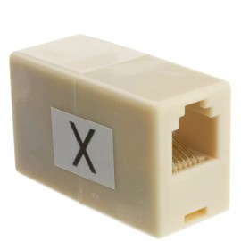 Cable Wholesale Inline Telephone Coupler (Voice), RJ12, 6P / 6C   MC-6P6C-RE