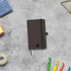 Finocam - Notebook Nexo Flexible Cover Dotted-Dotted Black | Small Notebook with Perforated Sheets | Inner Pocket and Pen Holder | 72 Pages, Ideal as a Bullet Journal