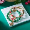 TOFBS Women's Christmas Festive Bracelet Set of 2 Christmas Bangles