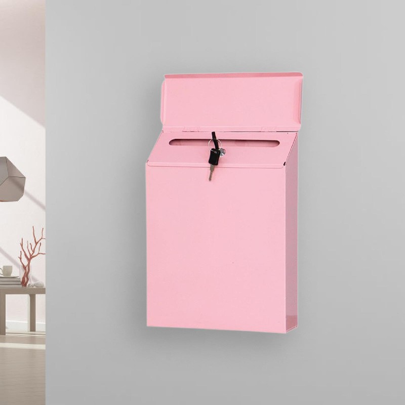 Generic Retro Post Box Wall Mounted Mailbox with Lock and