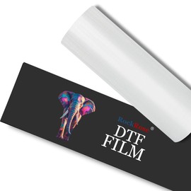 Rock Rose DTF Film Roll DTF Transfer Film 13" x 328 FT PreTreat Sheet PET Heat Transfer Paper for DYI Direct Print on T-Shirts Textile (Double Sided Coating)