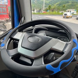 PINCTROT Funda para volante de 17.5 a 18 pulgadas, tamaño XL, de agarre cómodo para semircamión, se adapta a vehículos recreativos, camiones grandes, camiones de 18 ruedas y automóviles clásicos