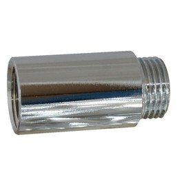 1/2" x 25mm Long Chrome Radiator Extension (Known as Radiator Valve Extension/Radiator Extension Also Available in 10mm, 15mm, 20mm, 25mm, 30mm, 40mm, 50mm, 60mm, 75mm, 80mm and 100mm Long)