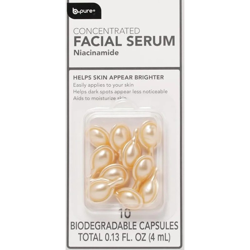 B-pure Sérum Facial Piel Seca Niacinamida 10 Cápsulas