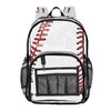 Clear Backpack Transparent School Backpack Heavy Duty PVC Bookbag Baseball