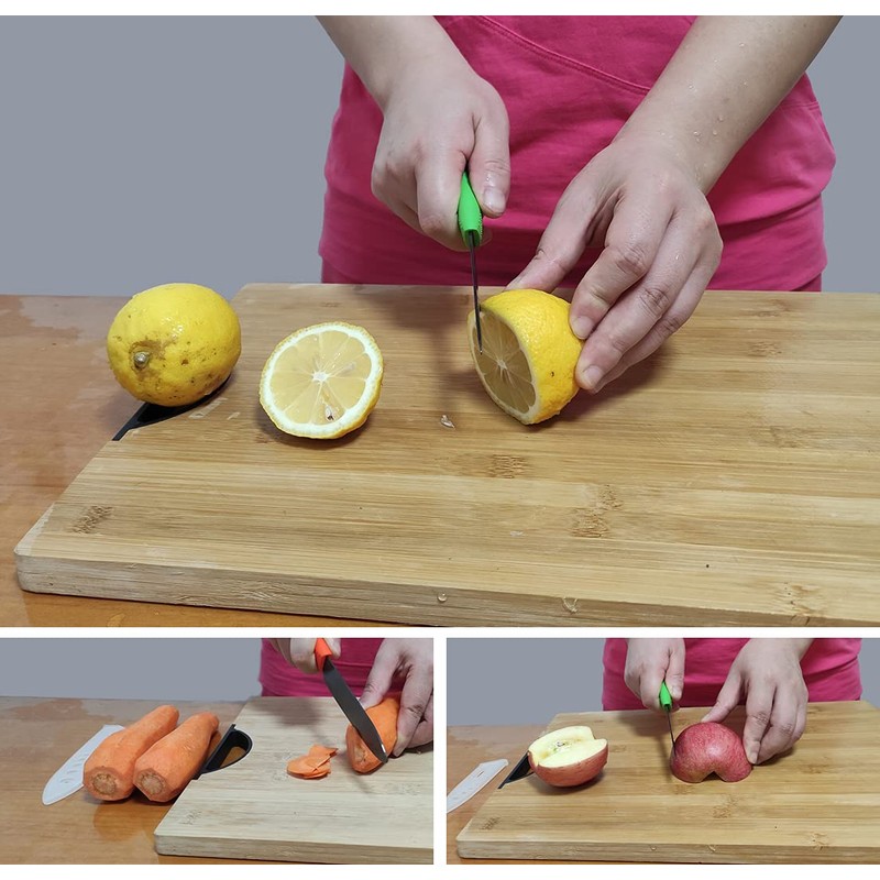 Kitchen Ceramic Knife Set Professional With Sheaths - Super Sharp