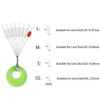 Milepetus 200Pcs Fishing Bobber Stopper,7 in 1 Soft Silicone Transparent