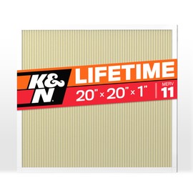 K&N 20x20x1 HVAC Furnace Air Filter, Lasts a Lifetime, Washable, Merv 11, the Last HVAC Filter You Will Ever Buy, Breathe Safely at Home or in the Office, HVC-12020