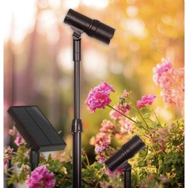 SmartYard OutdoorLED Solar Spotlight 2 Pack 60 Lumens 922370 NEW