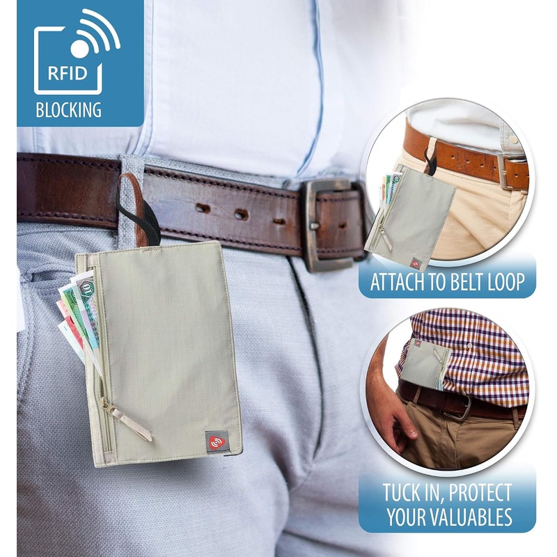 Lewis N. Clark RFID - portafolios para cinturón de viaje