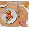 ADRIMER Placemats, Heat Resistant Oval Placemats Set of 6 Washable