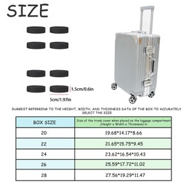 AYNKH 20-30 Inch Travel Luggage Cover Wheel Protector, Clear PVC Waterproof Trolley Protective Set, Suitcase Accessories for Business Trip Daily Using, Anti Friction & Tear Resistance