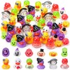 GGSTDDU 72Pcs Halloween Mini Ducks Pumpkins Resin Figurines Decor