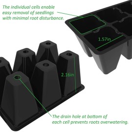 Gardzen 30 Pack 6-Cell Seed Starting Tray for Seedlings