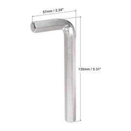 TOP-VIGOR 1Pcs 1/2 Inch Hex Key Wrench, Metric CR-V L Shaped Allen Key Imperial Hexagon Head Spanner Tool for Repairing, Installation