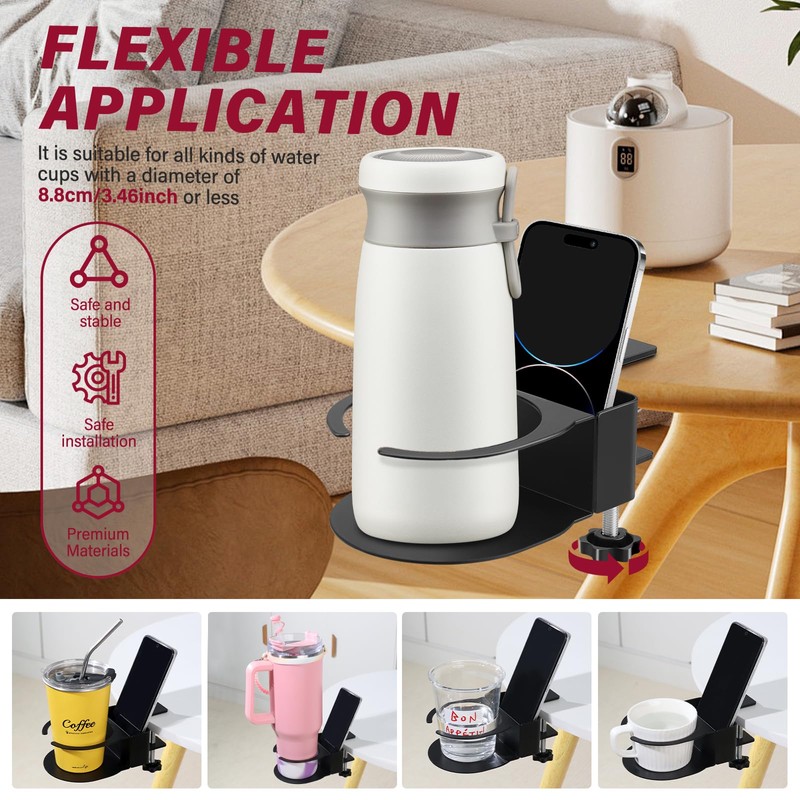 2-in-1 Universal Desk Accessories & Pram Cube, Suitable for Drink