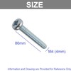 TERF® M4 X 80mm Pozi Pan Machine Screws M4 (4mm)