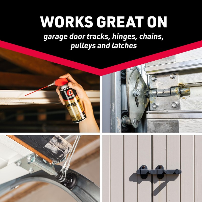 3-IN-ONE Garage Door Lubricant with SMART STRAW SPRAYS 2 WAYS,