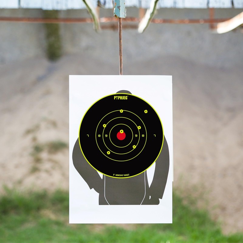 PTPHJEG Bright Fluorescent Yellow Adhesive Splatter Shooting Targets 8x8 Inches